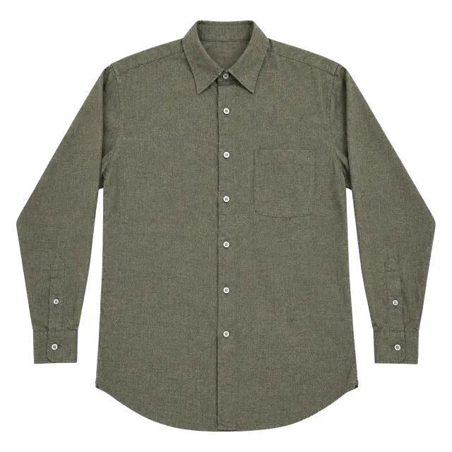 Merona Long Sleeve Button Down Shirt Size M Olive Green