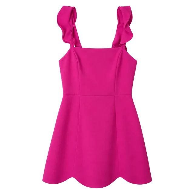 NWT French Connection Pink Ruffle Strap Mini Dress Women Size 4