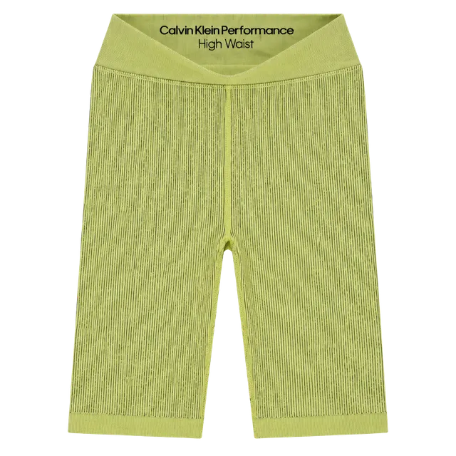Calvin Klein Performance High Waist Biker Shorts Yellow