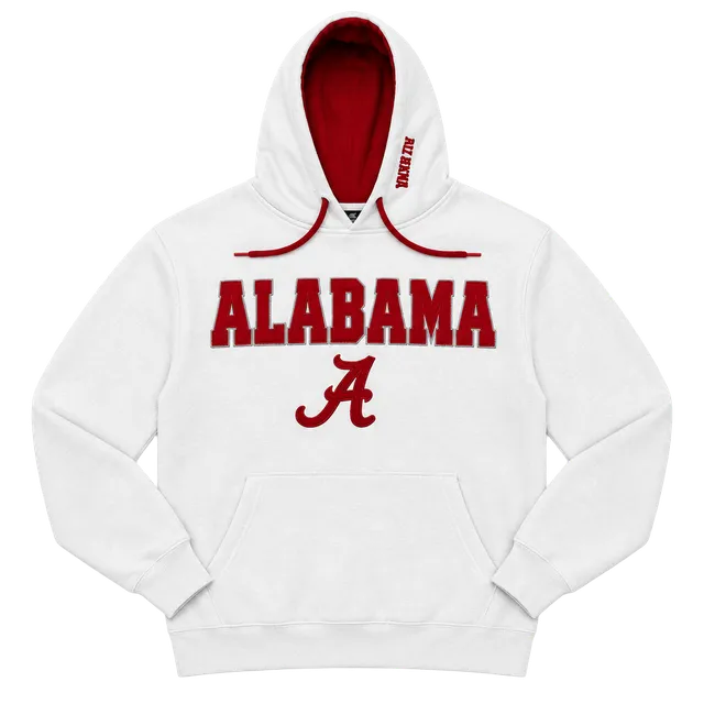 Colosseum Alabama Crimson Tide Hoodie Size M White Pullover Sweatshirt