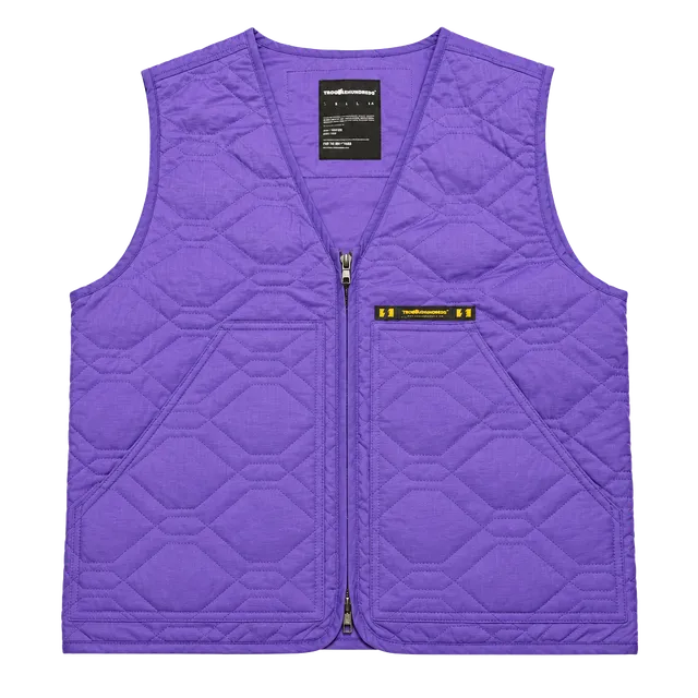The Hundreds Link Quilted Vest Size S Purple