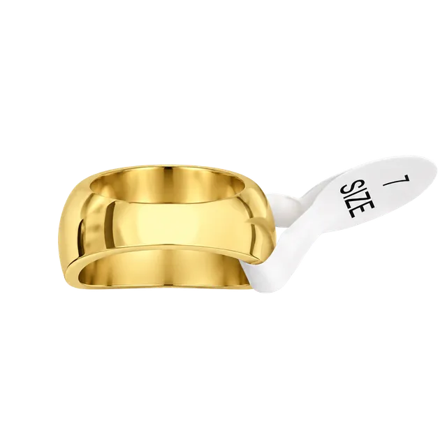 14K GF 4mm Band Dome Polished Finish Size 7