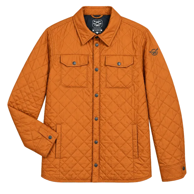 Moosejaw Quilted Jacket Orange Large Tall