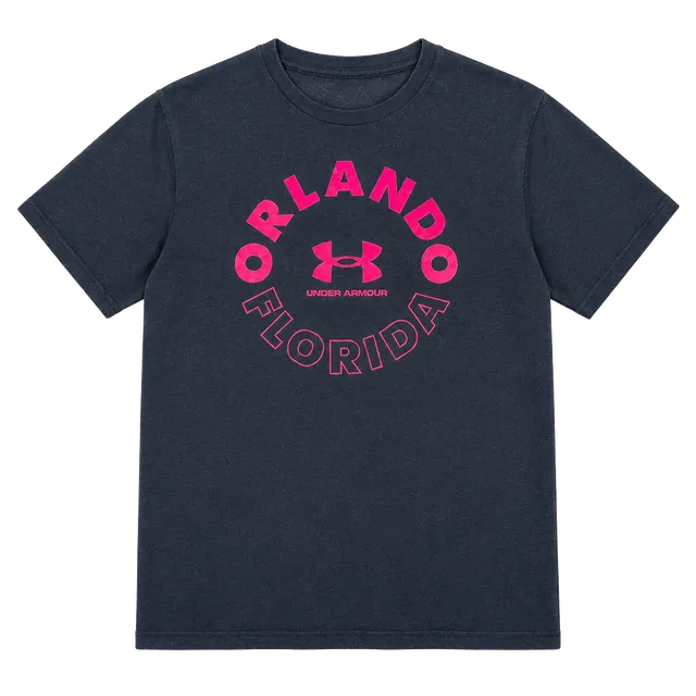 Under Armour Orlando Florida T-Shirt Size MD Black Pink Logo HeatGear