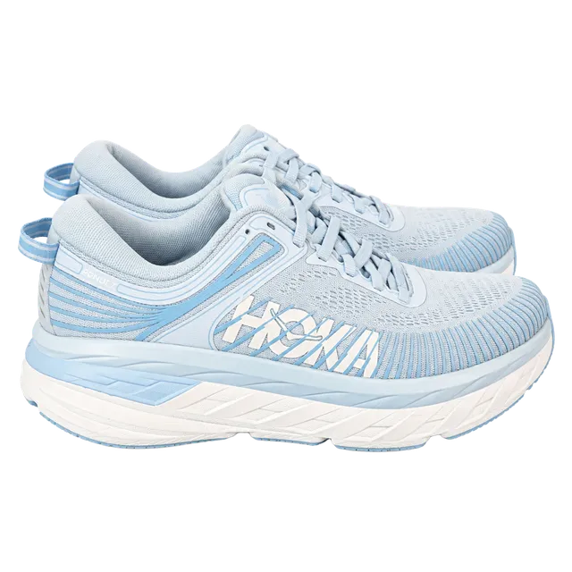 Hoka Bondi 7 Size 7.5 Wide Light Blue Running Shoes