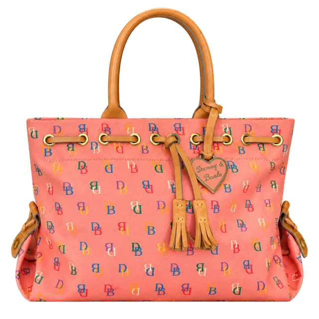 Dooney & Bourke Multicolor DB Monogram Pink Tote Bag