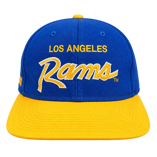 Pro Specialties Los Angeles Rams Snapback Hat One Size Blue Yellow NFL