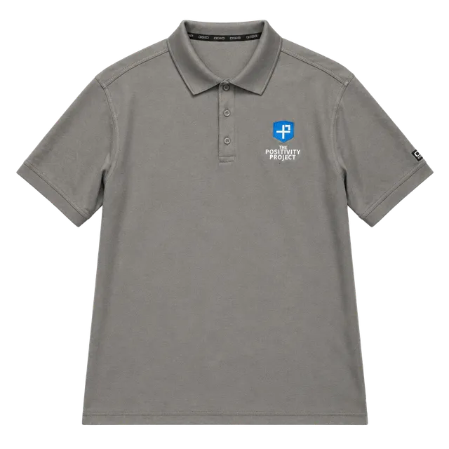 The Positivity Project Polo Shirt Gray School Work Social Emotional