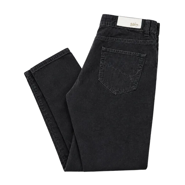 Y2K Billabong McFeely Corduroy Pants 38 Black Regular Fit Low Rise