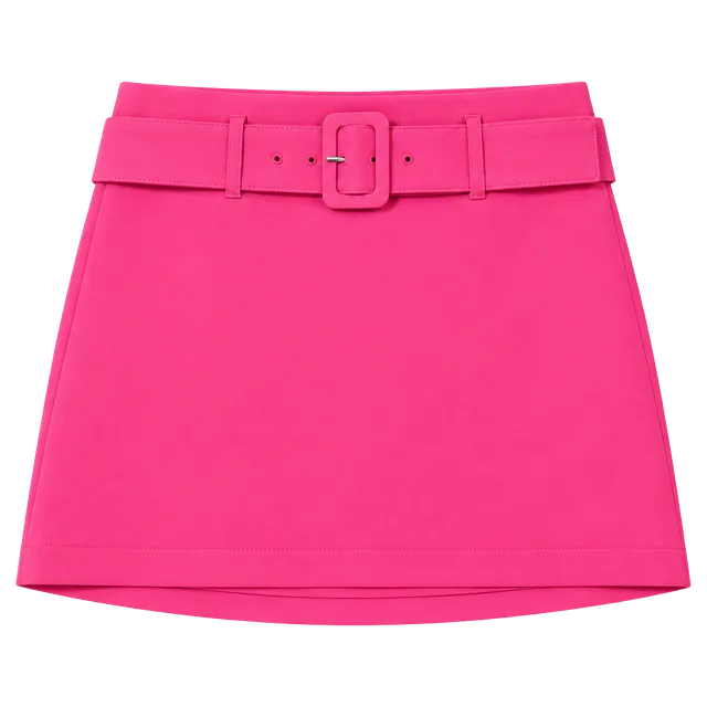 Express Pink Belted Mini Skirt