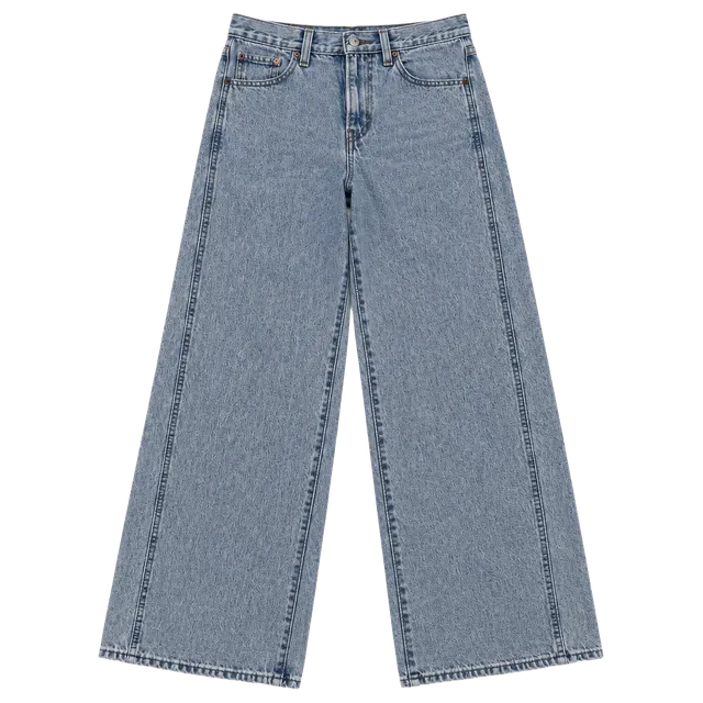 Levi’s Ribcage Wide Leg Jeans Women’s Size 25 Light Wash Blue Denim