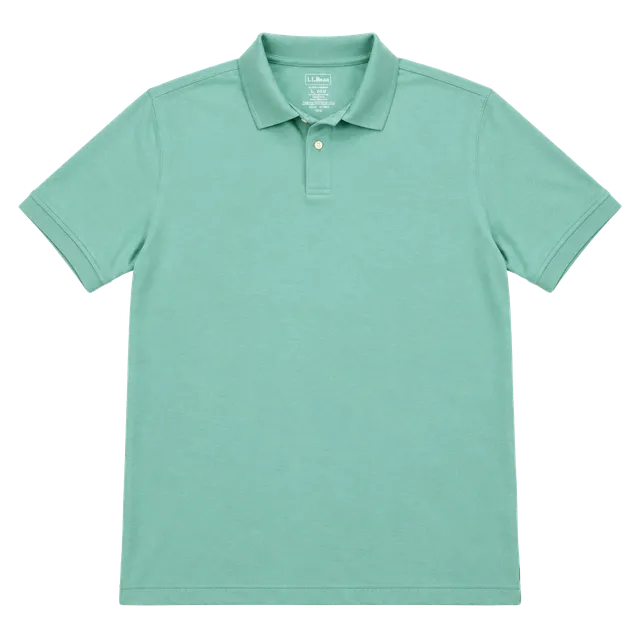 LL Bean Traditional Fit Polo Shirt XL Tall Green Cotton