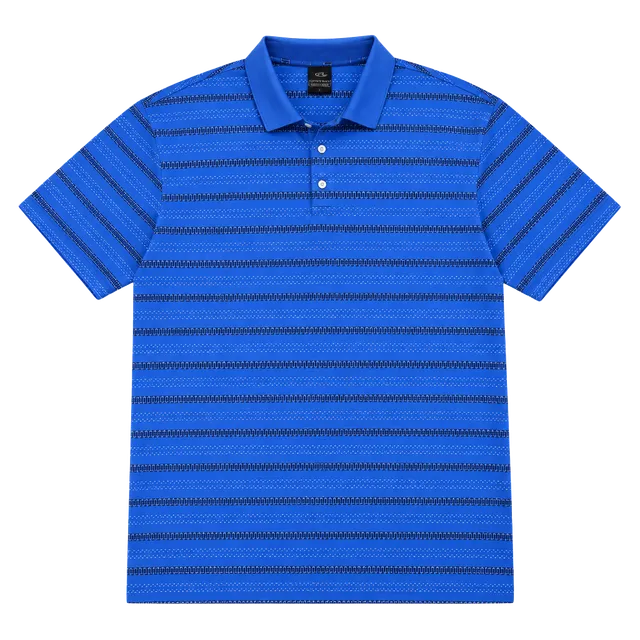 Nike Golf Polo Shirt Size XL Blue Striped Short Sleeve Golf Shirt