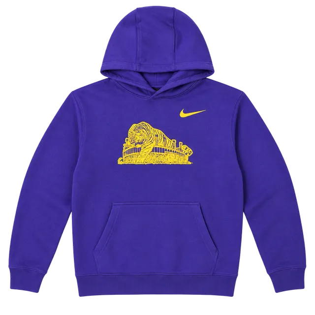 Nike LSU Tigers Vault Club Fleece Hoodie Size XL Purple Sweatshirt