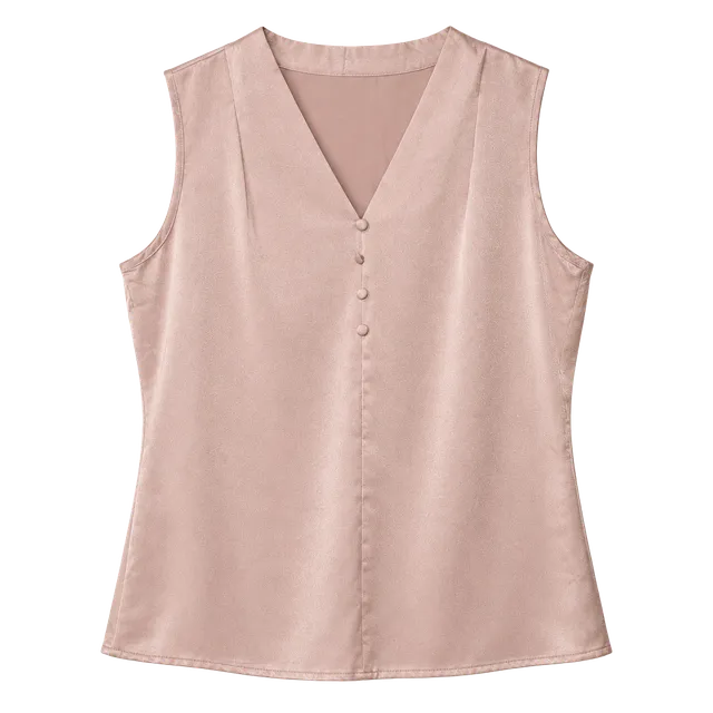 B Collection by Bobeau Blouse Size L Pink Sleeveless V-Neck Top