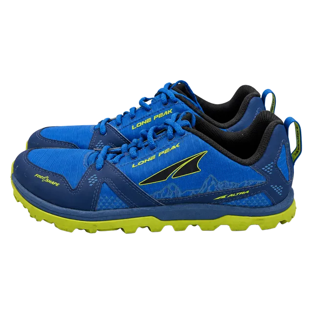 Altra Lone Peak Trail Running Shoes Blue Lime (Size: 4)