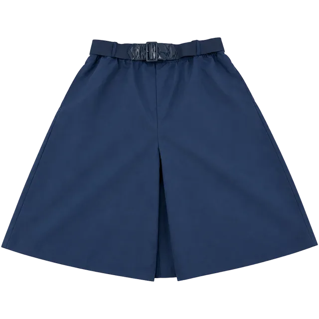 BonWorth Culottes Size 12 Navy Blue Belted Skort Shorts