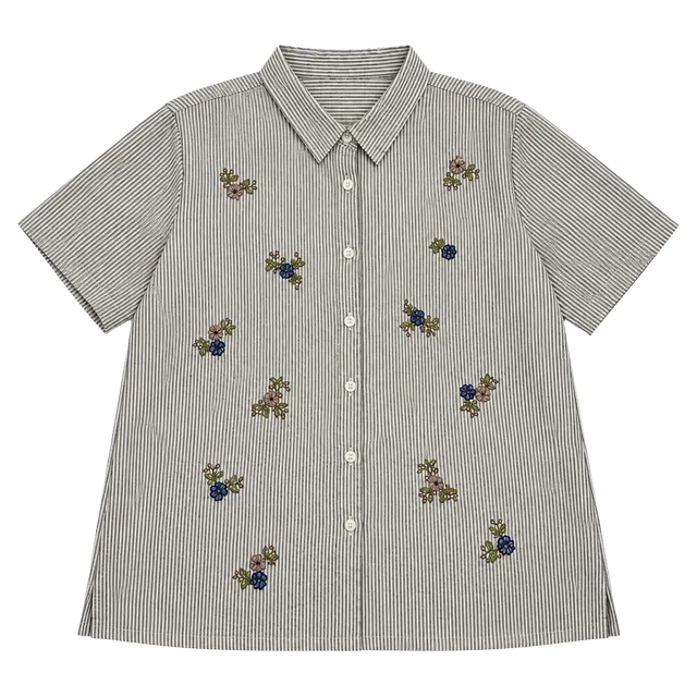 Bon Worth Women’s Xl Gray Button-Up Blouse