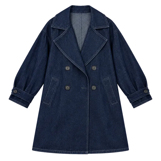 Free People Denim Car Coat