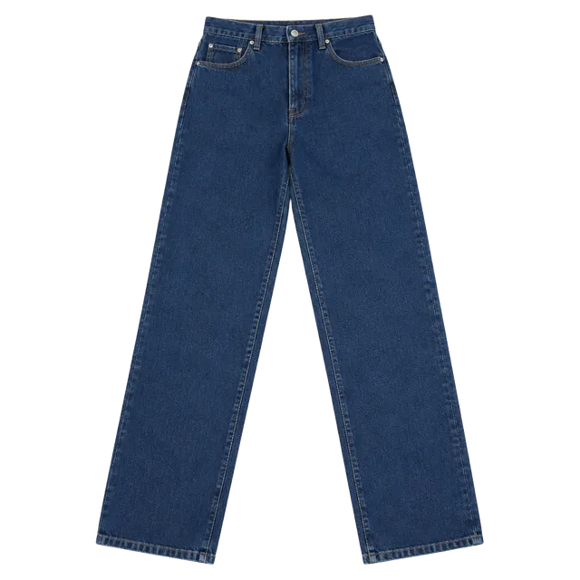 L.A. Blues Classic Sz Jeans 12 Tall Blue Denim Straight Leg High Rise
