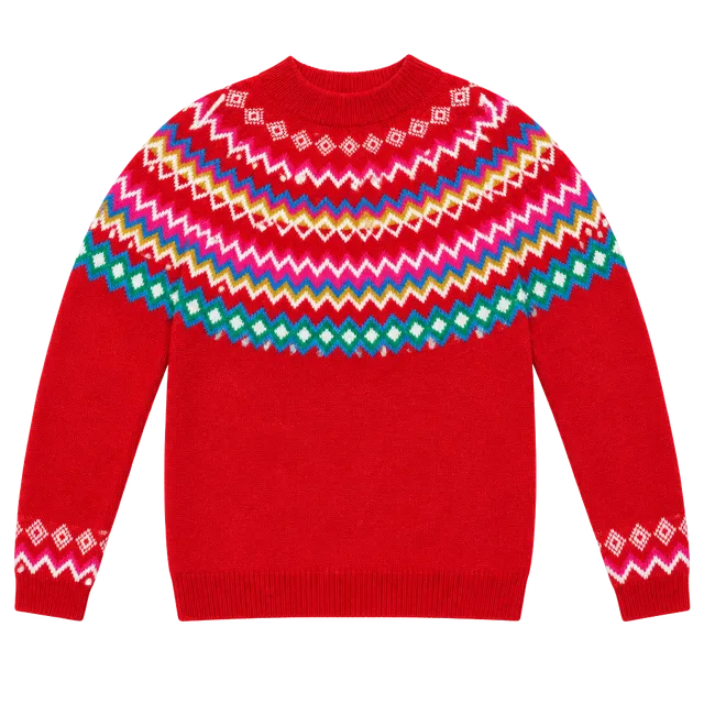 Croft & Barrow Fair Isle Sweater Red Size 1X WOMENS PLUS