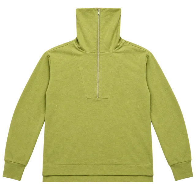 Free Assembly Funnel Neck Pullover Sweatshirt Green