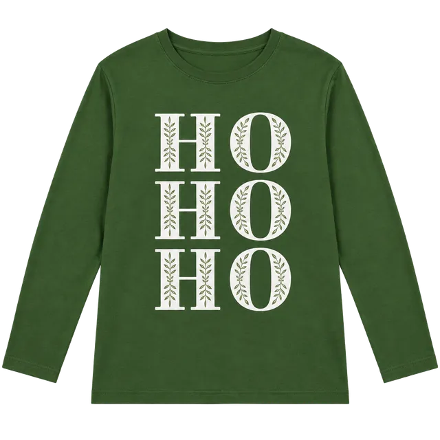 Old Navy Ho Ho Ho Long Sleeve Graphic T-Shirt Size 2X Green