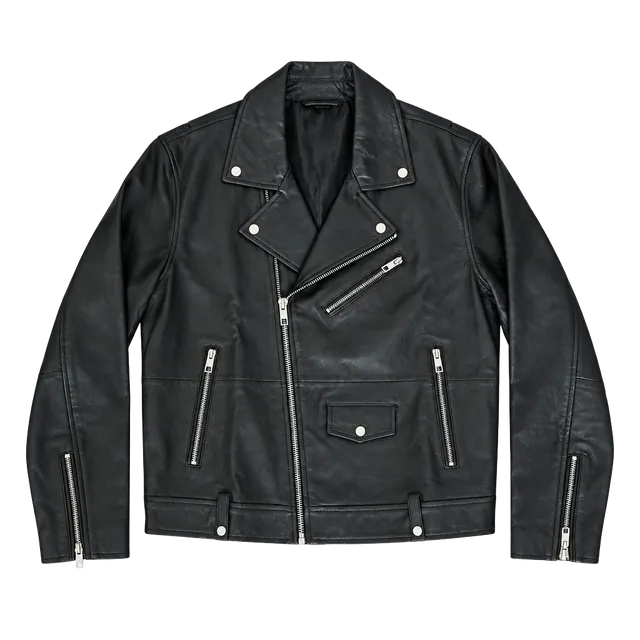Zara Black Leather Moto Biker Jacket