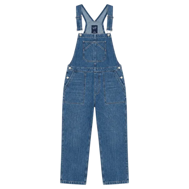 Gap Denim Overalls Size M Blue Cotton Straight Leg