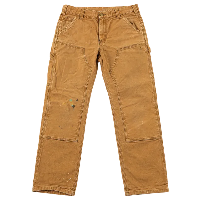 Carhartt Double Knee Work Pants Size 31x30 Brown Duck Carpenter Utility