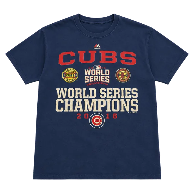 Majestic Chicago Cubs 2016 World Series Champions T-Shirt Size M
