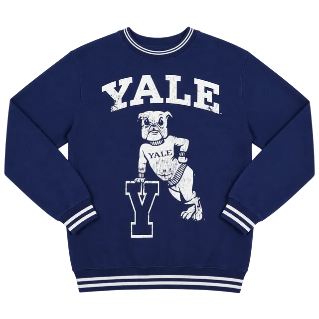 Yale University Sweatshirt Size L Blue Bulldog Graphic Crewneck