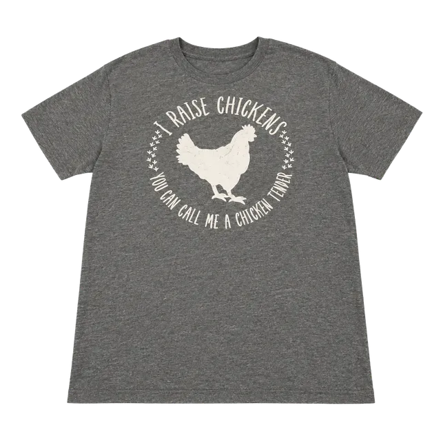 Bella + Canvas I Raise Chickens You Can Call Me A Chicken Tender Size L Gray