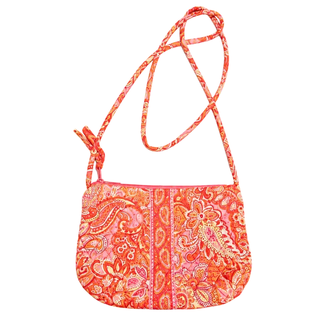Vera Bradley Sherbet Paisley Mini Crossbody Bag Orange Pink (z-2)