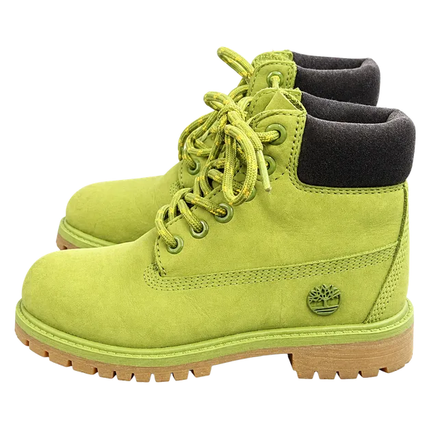 Kids Timberland Premium Boots Size 13 Green Suede Boys