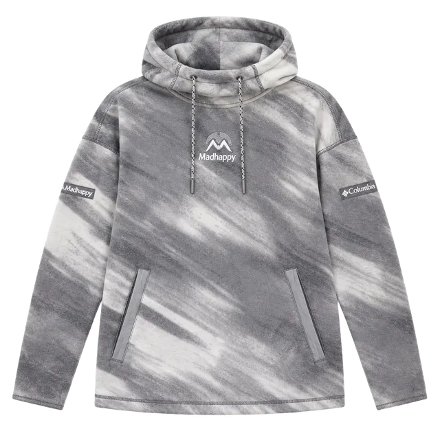 Madhappy Columbia Fleece Hoodie Gray Purple Tie Dye