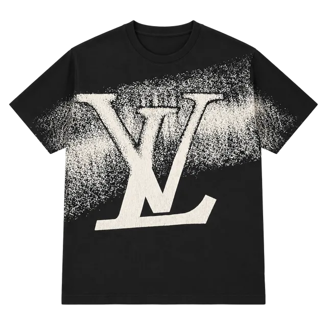 Louis Vuitton LV Spray Logo Graphic T-Shirt Black