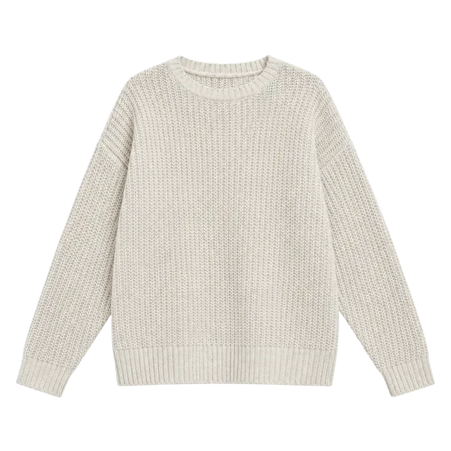 American Eagle Waffle Knit Sweater Size S Cream