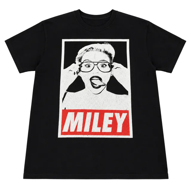 Miley Cyrus Graphic T-Shirt Black