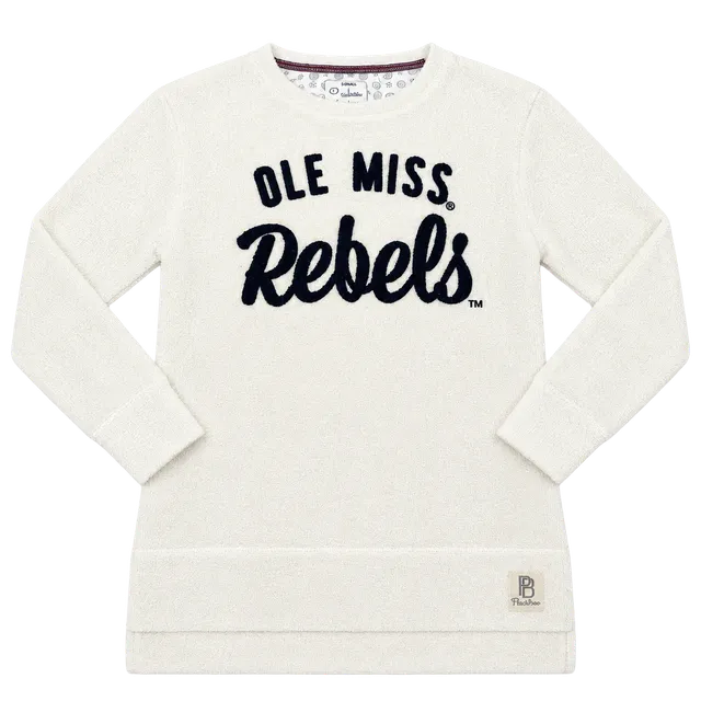 Pressbox Ole Miss Rebels Sweatshirt Size Small White Cuddle Knit