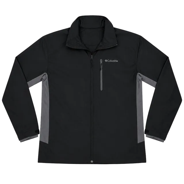 Columbia Full Zip Jacket Black Gray Size L