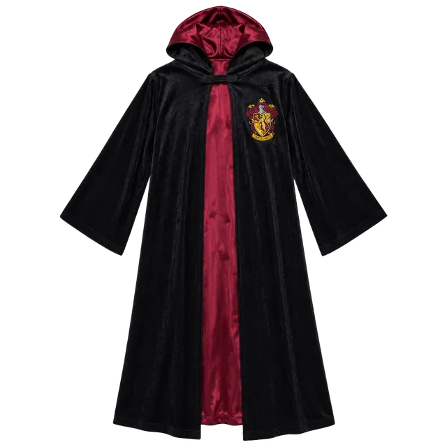 Harry Potter Gryffindor Velvet Hooded Robe Cape Wizarding World Costume