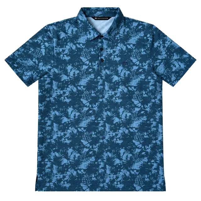 TravisMathew Blue Polo Shirt Size M