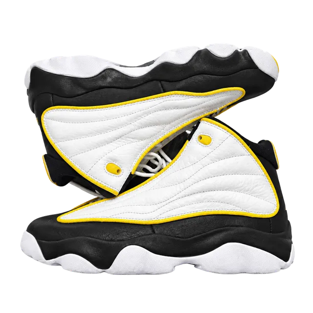 Jordan Jumpman Pro GS Size 6Y White Black Yellow Sneakers