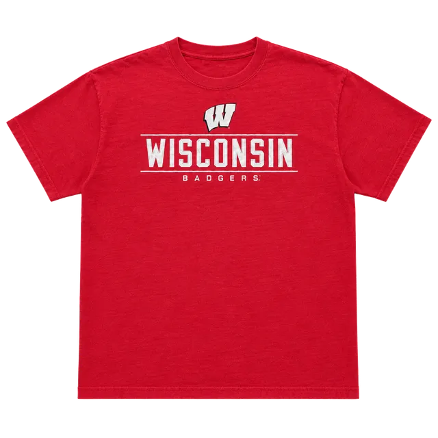 Hanes Wisconsin Badgers T-Shirt Size XL Red Graphic