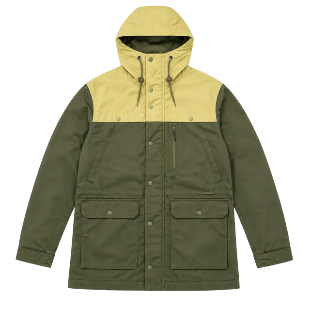 St. John's Bay Jacket Size L Green Anorak Hooded Full Zip