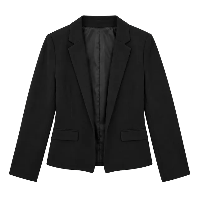 Mam'selle Black Blazer Jacket Wool