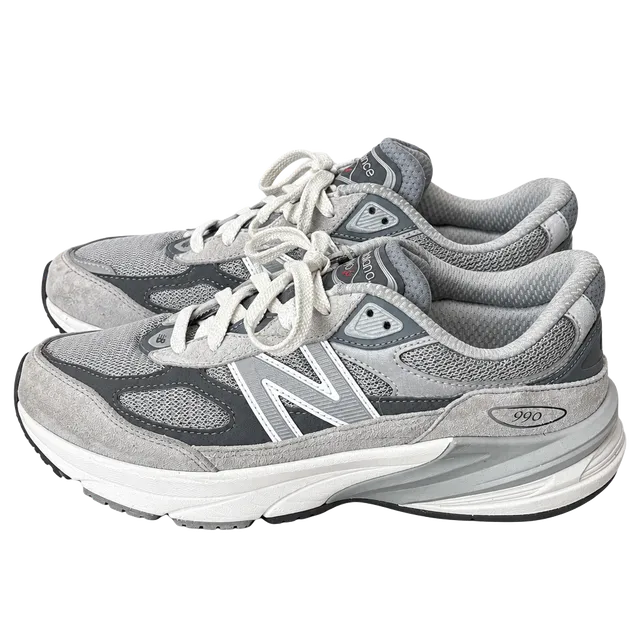 New Balance 990v6 Grey White Suede Sneakers
