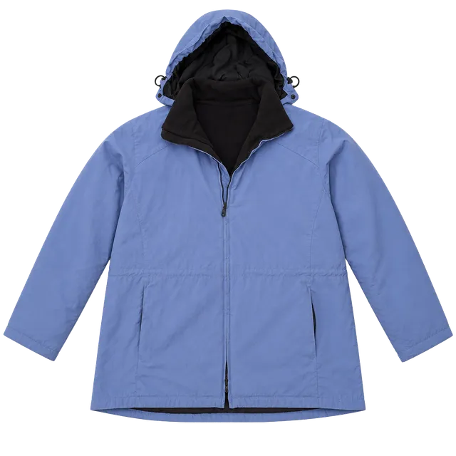 Eddie Bauer Fleece Lined Jacket Size XXL Blue Hooded Winter Coat