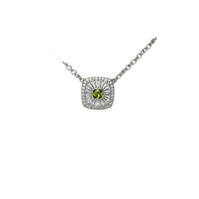 BP Exuberant Dusk Necklace 18" Peridot Rhodium
